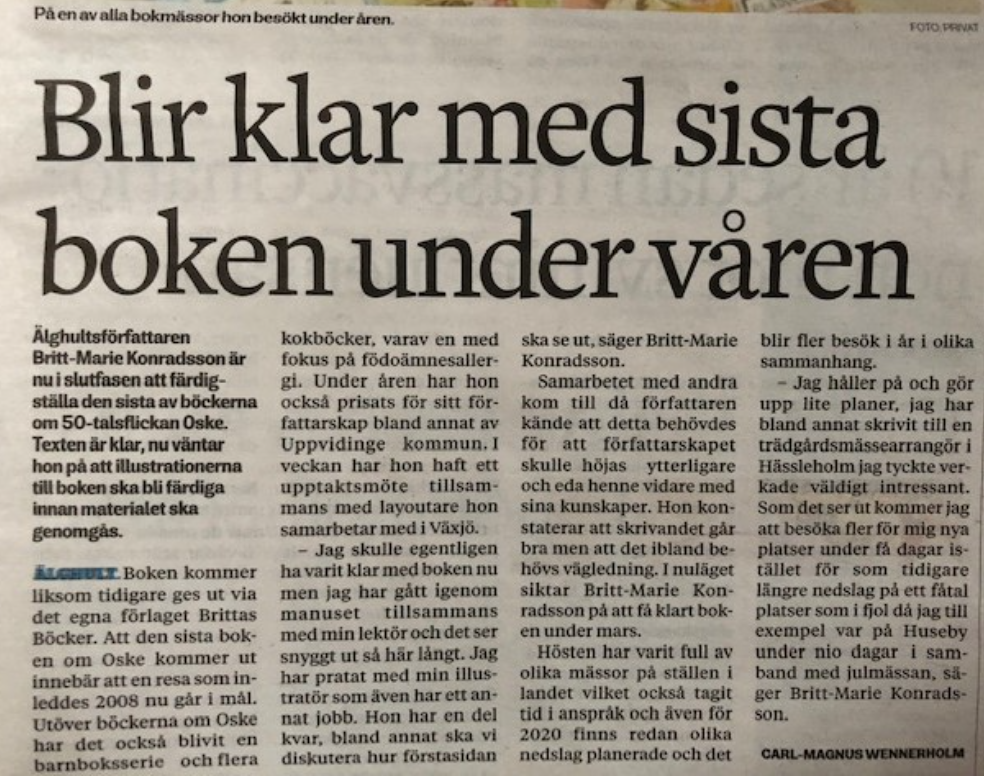 En gång till artikeln i Växjöbladet...