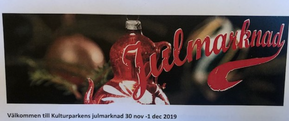 Välkomna... vi finns på Kulturparken Smålands Jul, Muséet i Växjö, lördag och söndag den 30 nov-1dec 2019